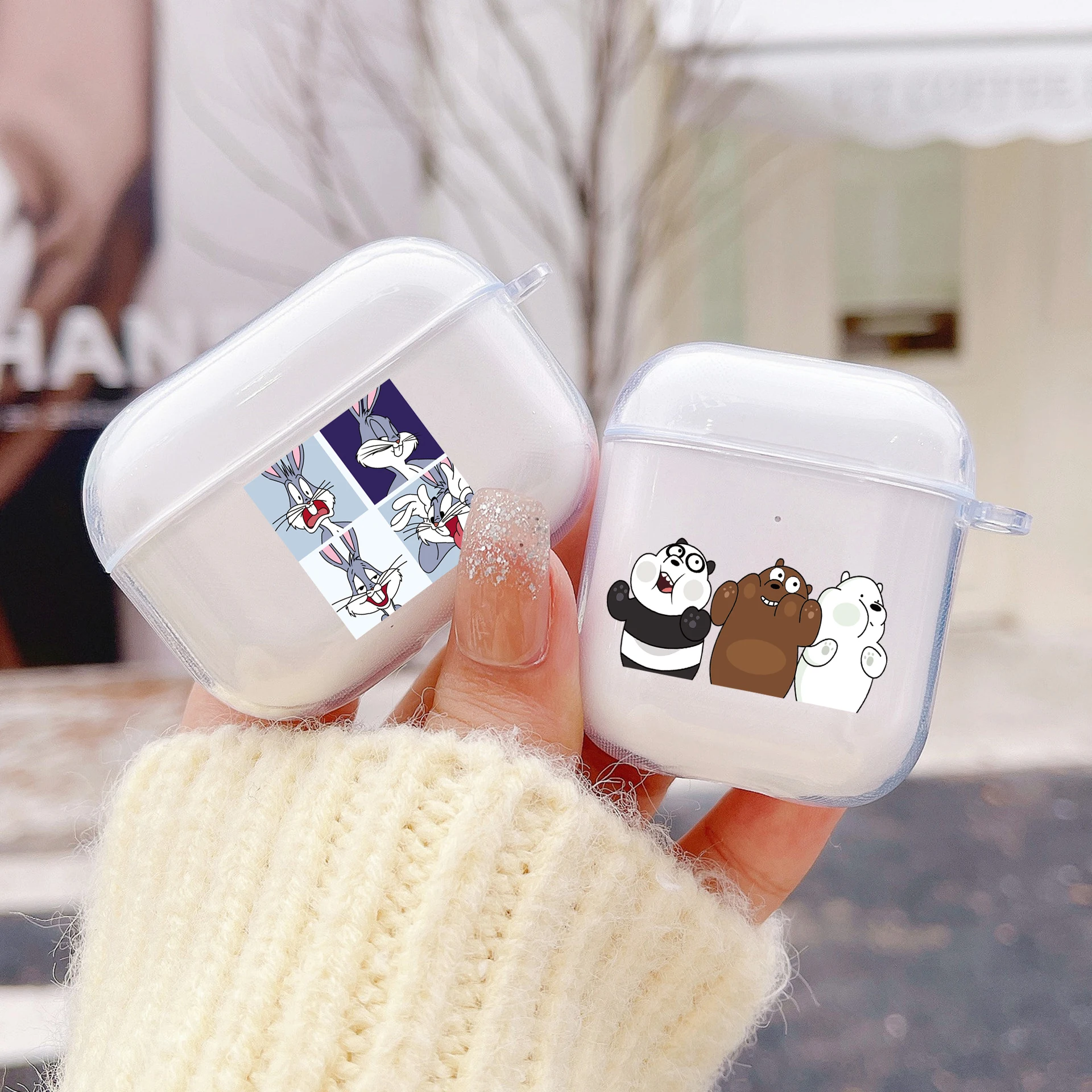 Чехол из ТПУ с милыми мультяшными животными для Apple Airpods чехол наушников мягкие