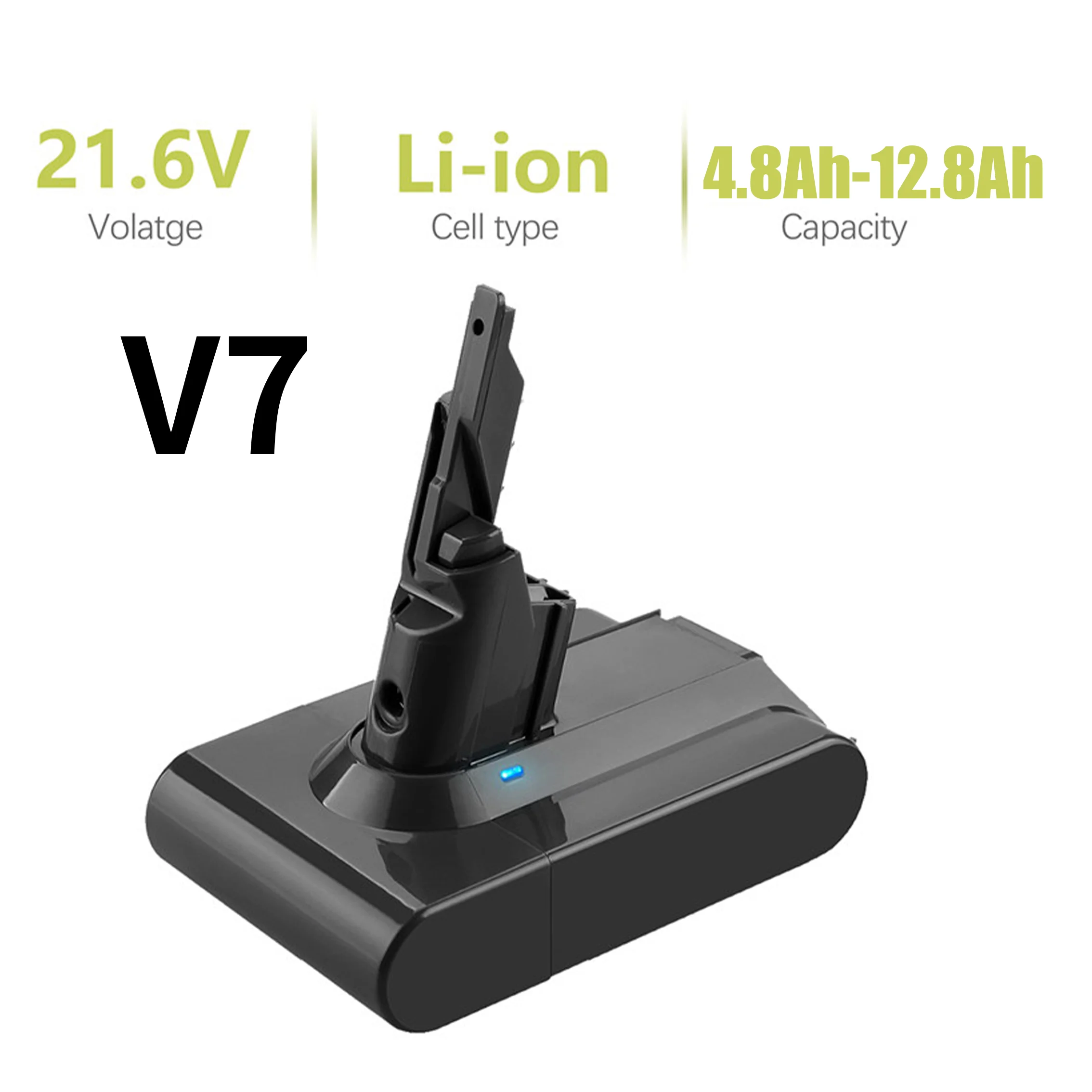 

100% Оригинальный литий-ионный перезаряжаемый аккумулятор 21,6 в 9800 Ач для Dyson V7, сменная батарея для пылесоса Animal Pro