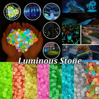 800pcs luminous pebble luminous stone glow in the dark home fish tank accessories for gift garden decoration