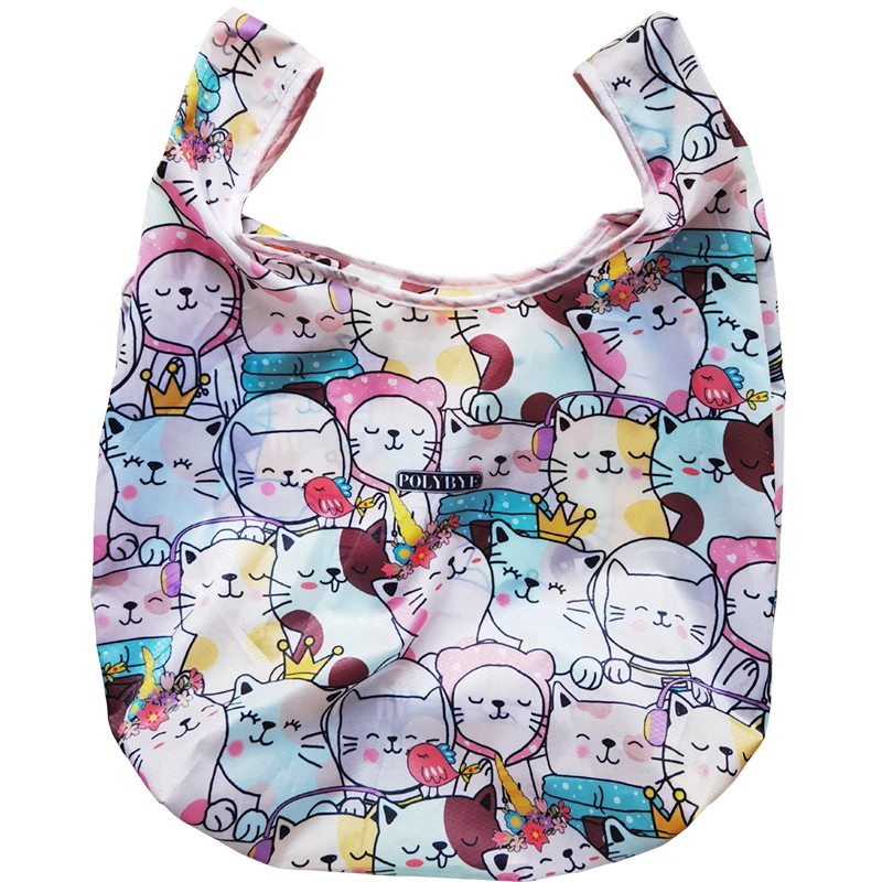 Нейлоновая Складная многоразовая сумка для покупок Polybye маленькая сумка-тоут