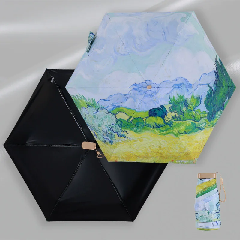 

Складной зонт с цветочной росписью