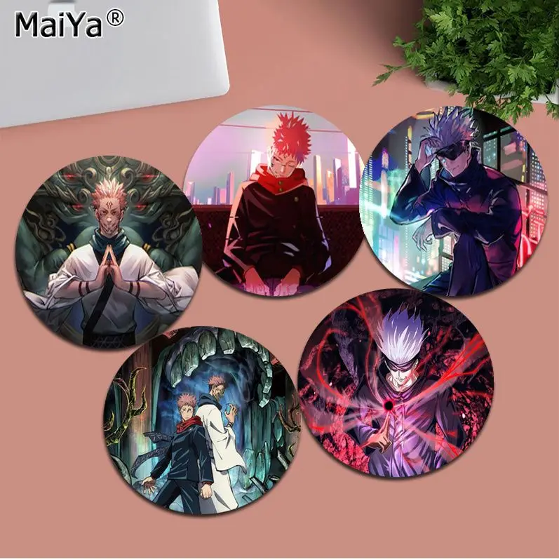 

MaiYa Cool New Jujutsu Kaisen Silicone round mouse Pad to Mouse Game gaming Mousepad Rug For PC Laptop Notebook