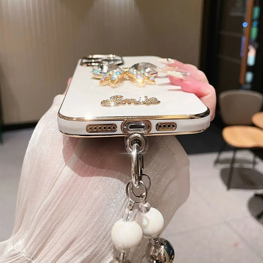 Жемчужный бант на запястье для Infinix Note 12 Pro Чехол телефона X671B Мягкая силиконовая