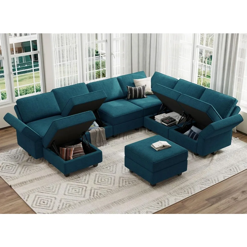 Негабаритный модульный секционный диван с сиденьем для хранения