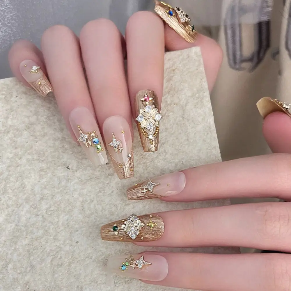 

10 Pieces French Vintage Gorgeous Nails Alloy Diamonds Crystal Zircon Alloy Pendants Jewelry Nail Design Accessories