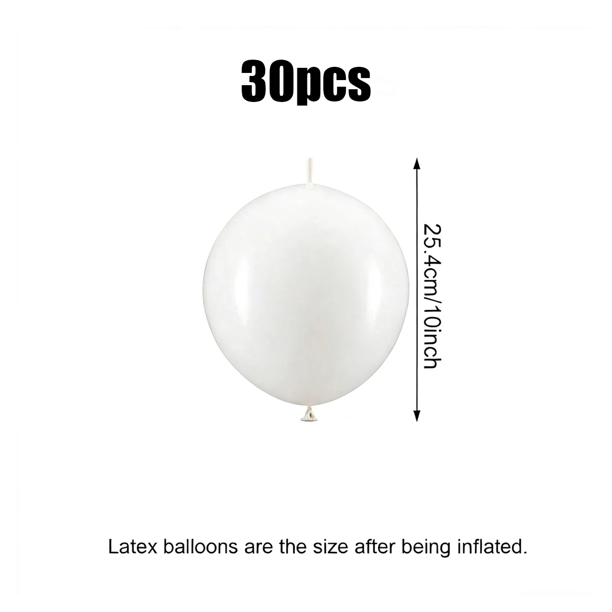 

Белые латексные шары с хвостиками 30 шт