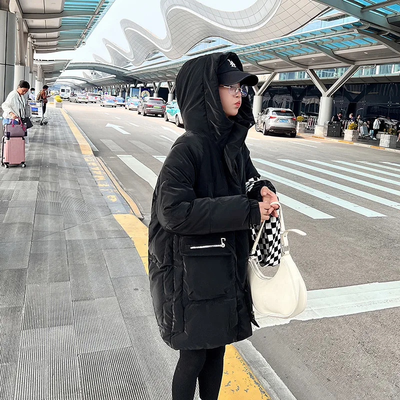 Women's Winter Jacket Puffer Parkas 2022 Fashion Ladies Oversized Coat with Hood Elegant Long Thicken Warm Outerwear Wholesale