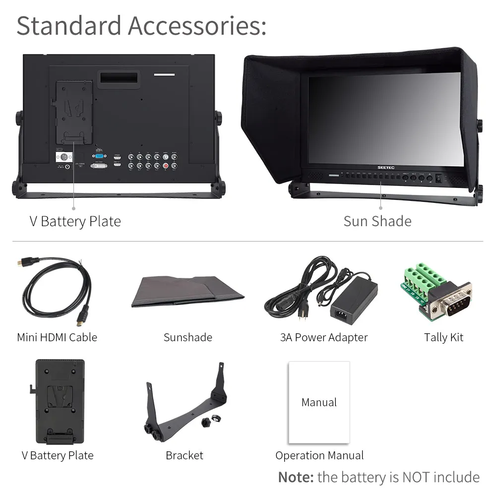Seetec P173-9HSD 17 3 &quotIPS 4K Broadcast ЖК-монитор из алюминия 1920x1080 с 3G-SDI HDMI AV YPbPr LCD Director Mointor