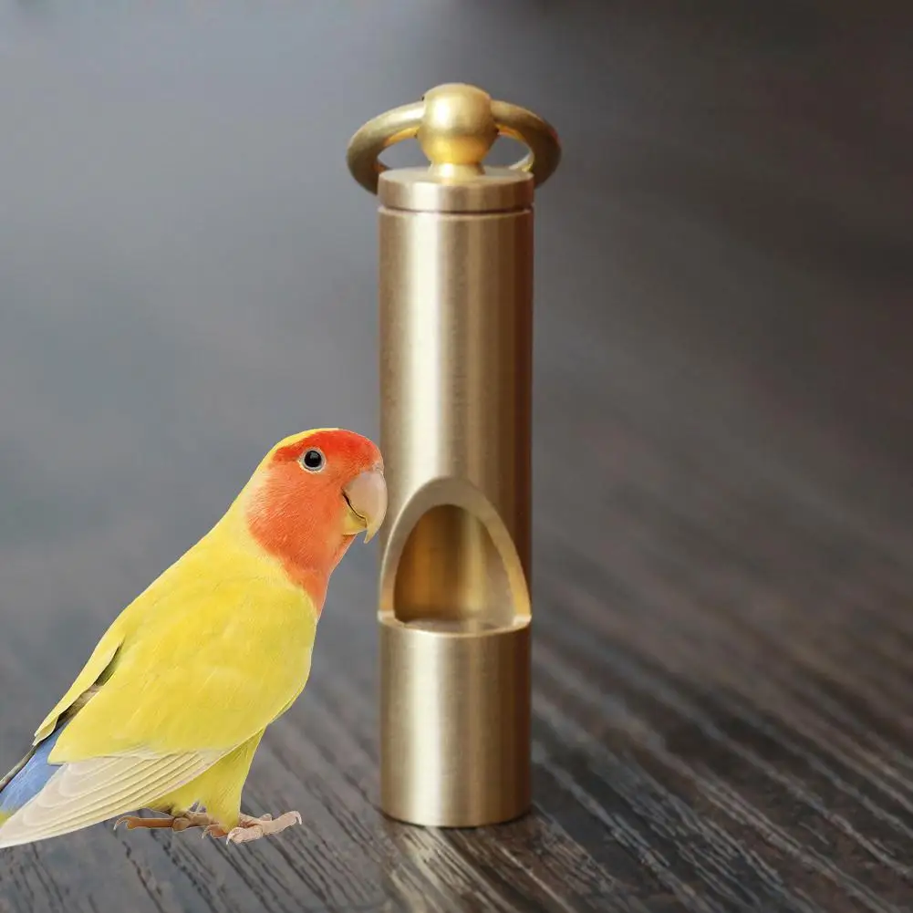 

Bird Brass Ultrasonic Training Whistle Portable Outdoor Scratch-proof Emergency Whistle For Pigeon Parrot