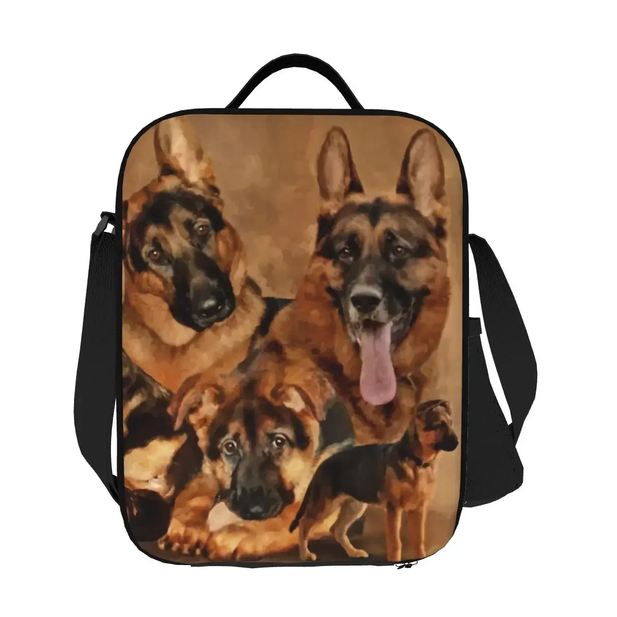 Изолированная сумка для обеда с немецкой овчаркой женщин Эльзаты