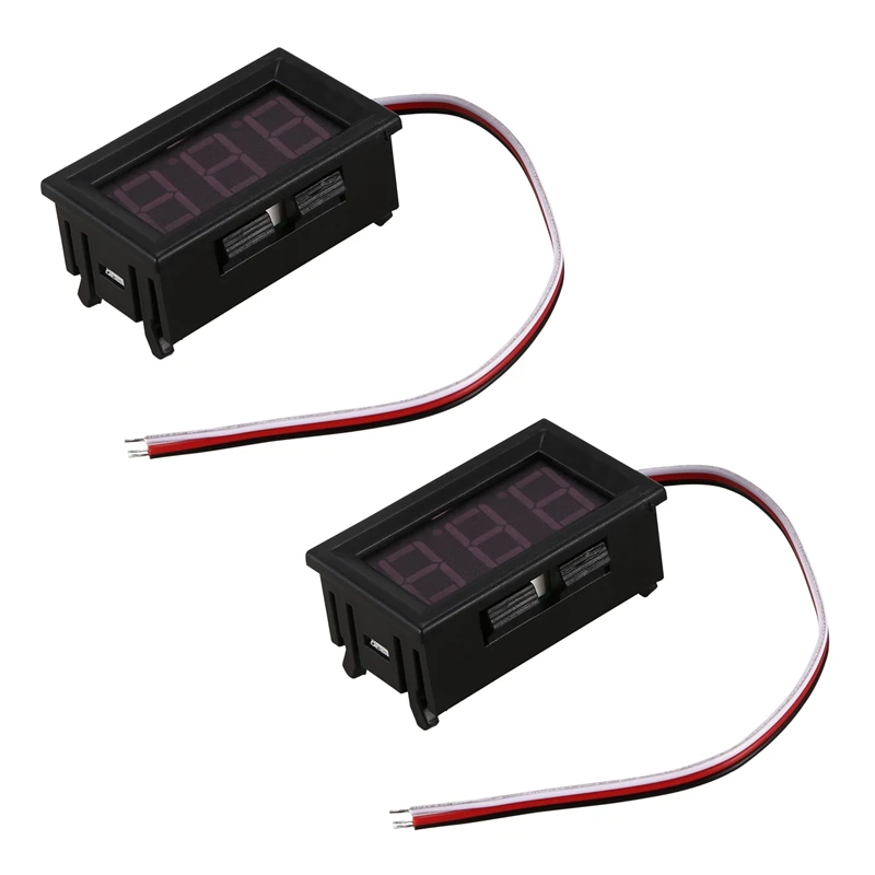 

2X Mini Voltmeter Tester Digital Voltage Test Battery DC 0-30V Red Auto Car