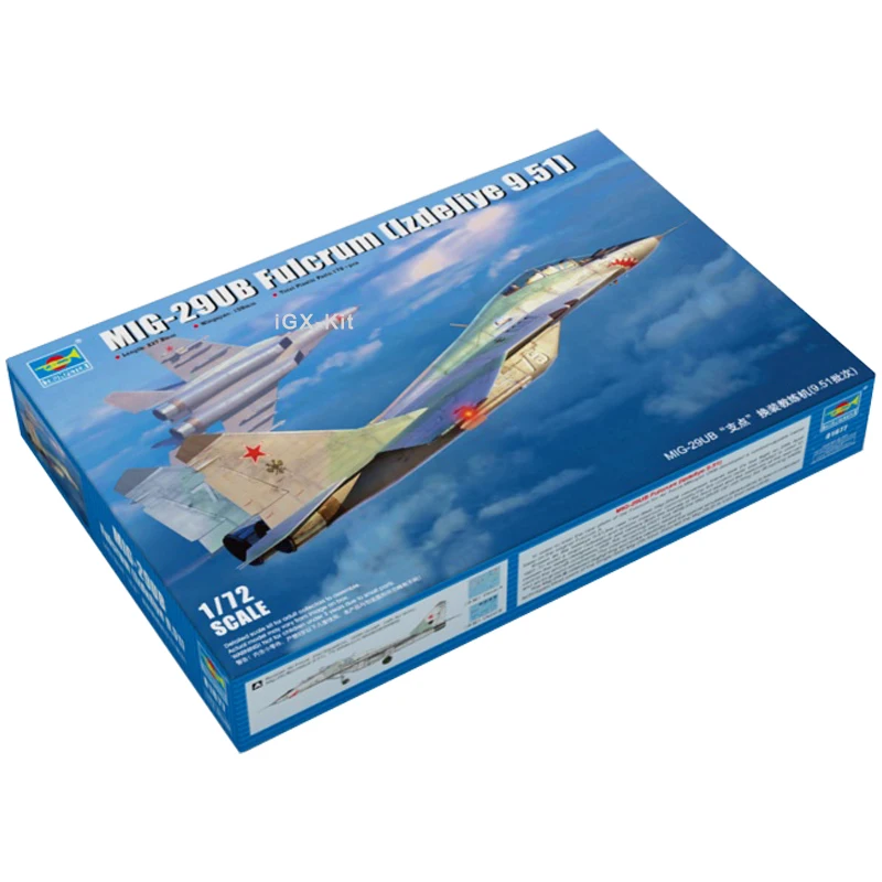 

Trumpeter 01677 1/72 Russian Mig29 Mig-29 MIG-29UB Fulcrum Fighter Izdeliye 9.51 Plastic Assembly Model Toy Gift Building Kit