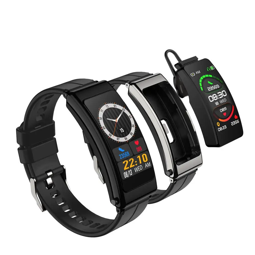 New Fashion K13 Smartwatch Headset Touch Screen Bluetooth-compatible Earphone Pedometer Fitness Sports Smart Bracelet