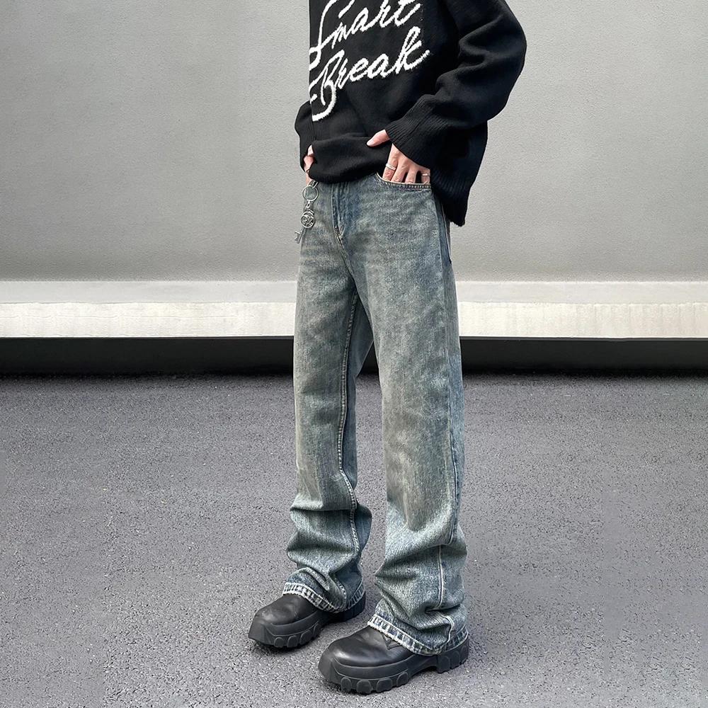 Джинсы мужские Y2k уличная одежда повседневные Модные мешковатые брюки с прямыми