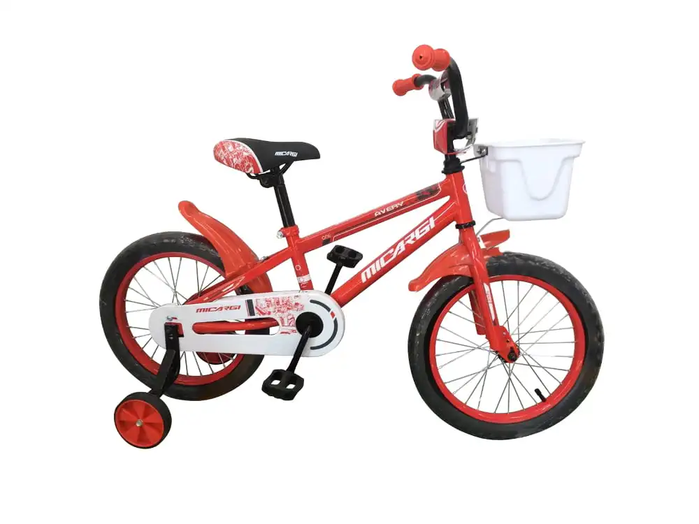 

BMX Steel Frame Coaster Brake Crank w/ Baskets & Fenders, Rims- Kid's Bike -