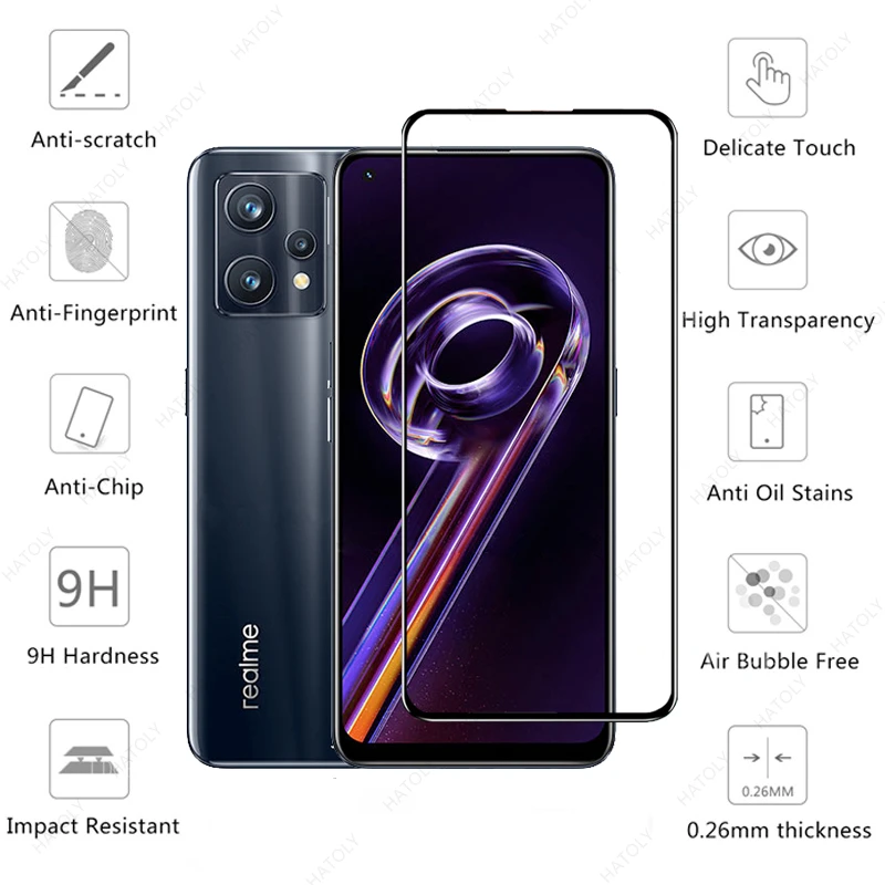 Стекло для Realme 9 Pro закаленное стекло Plus защита экрана пленка объектива камеры 9i 8i