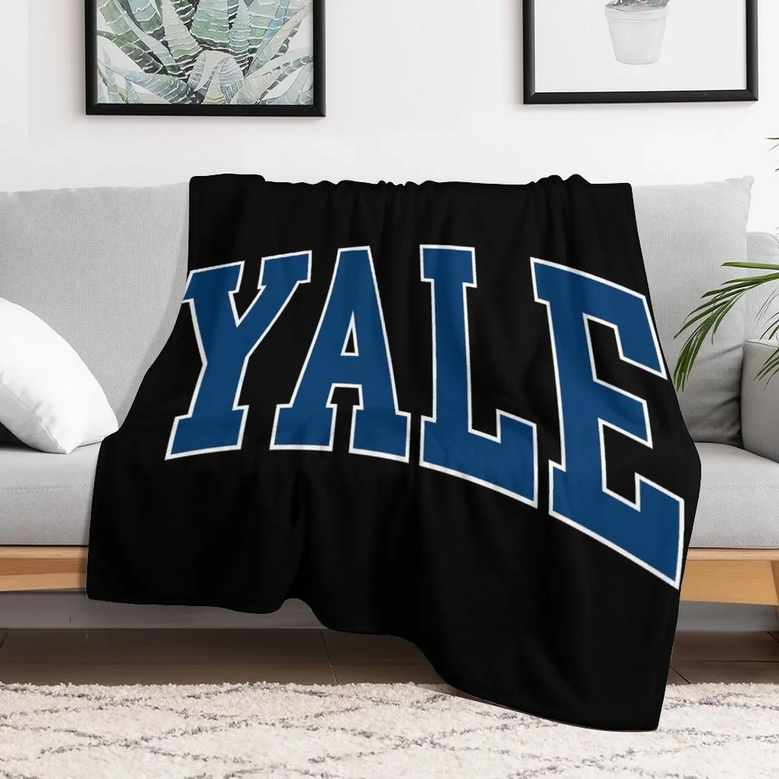 Фото yale - изогнутое одеяло с шрифтом колледжа для дивана, тонкие роскошные брендовые одеяла для диванов, рождественские подарки, одеяла №4