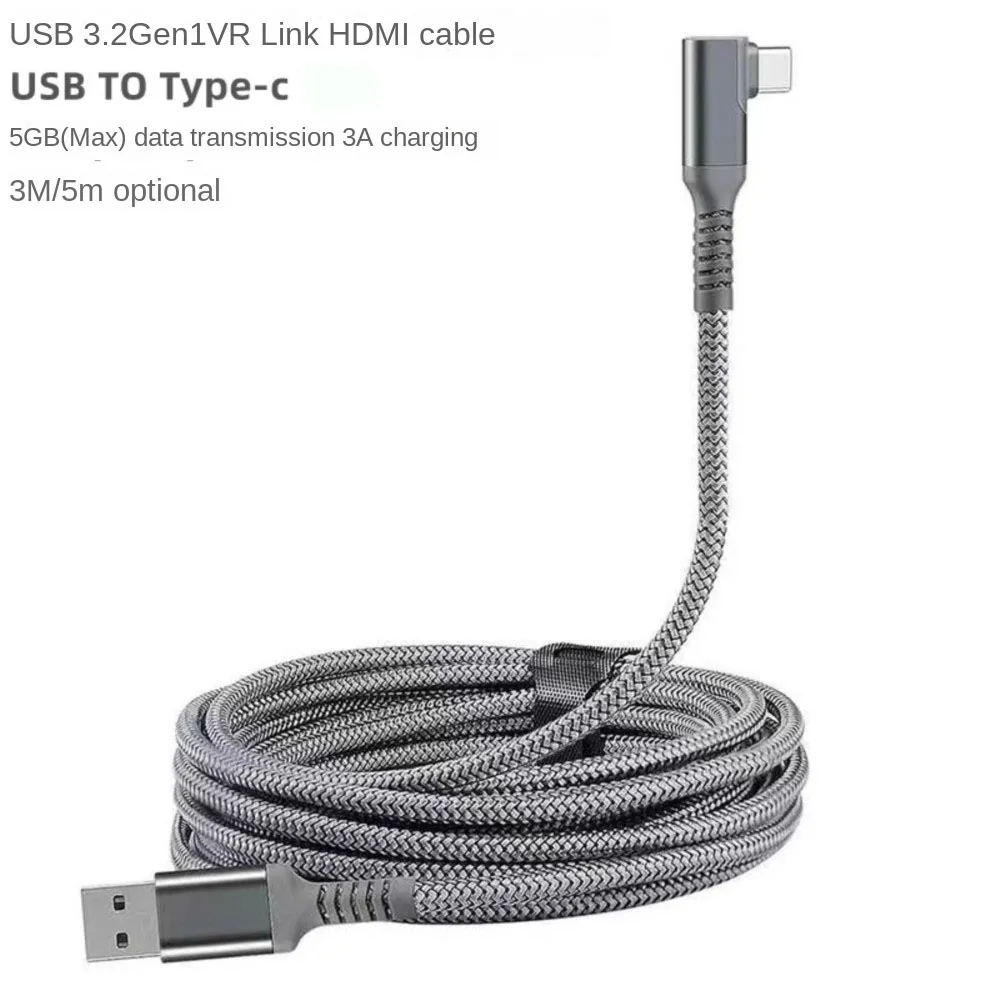 YOCPONO Oculus Quest 2 Data Cable TypeC 3.2GEN1 Game Charging Cable 3M Quick Charging Cable