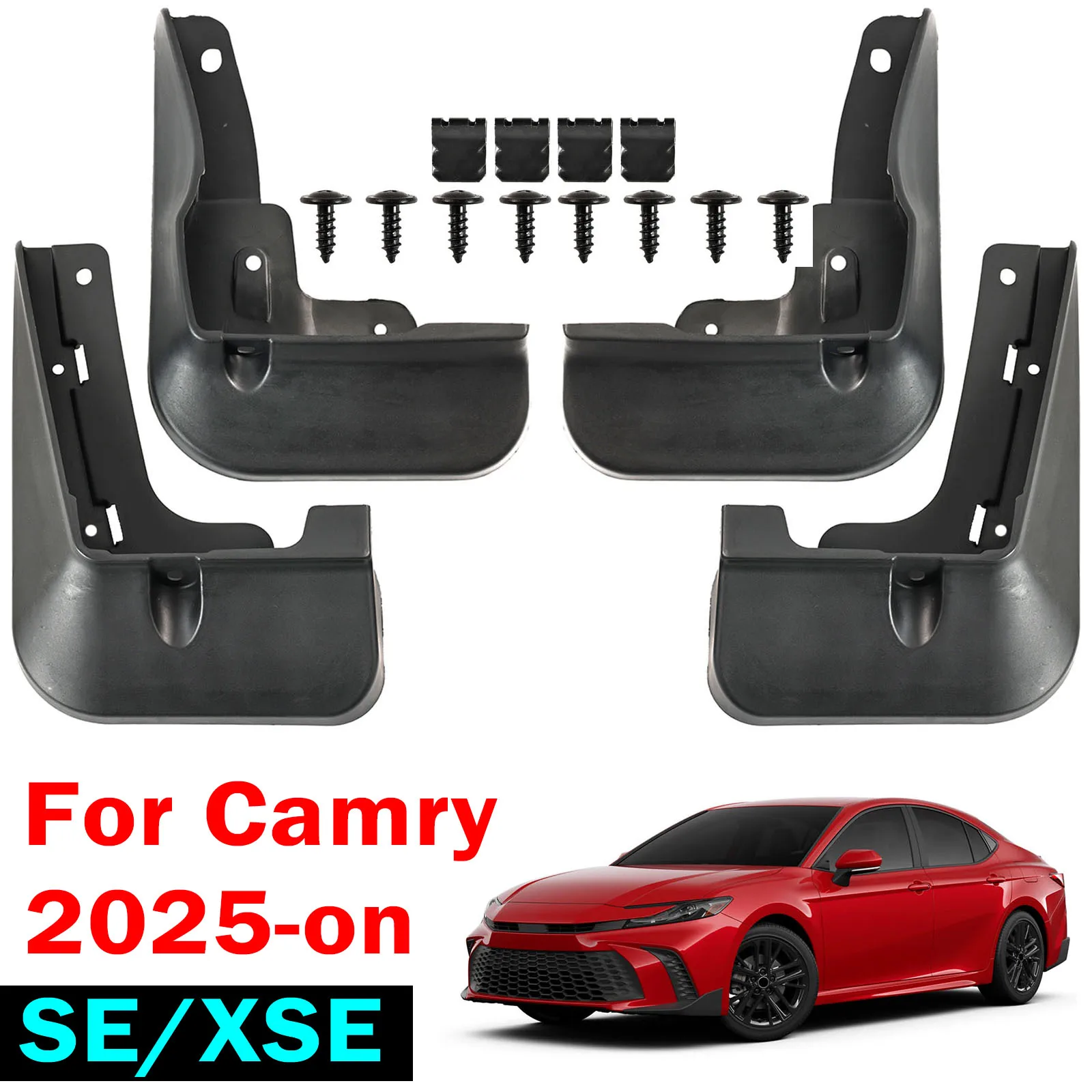 

4 брызговика для Toyota Camry SE XSE XV80 2024 2025 9-го поколения, брызговики, брызговики, переднее и заднее крыло, грязная защита