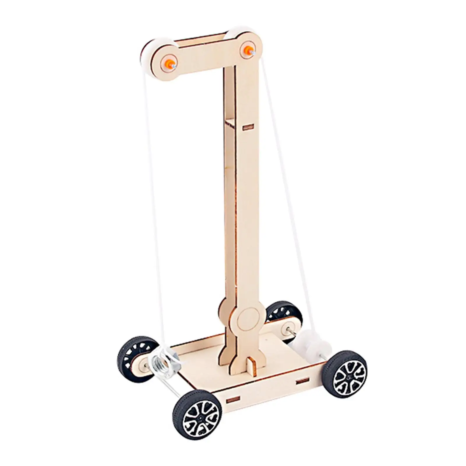 

DIY Educational Toys Wooden Gravity Trolley Model Puzzle Kit Easily Install