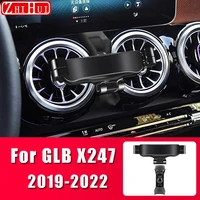car styling mobile phone holder for mercedes benz glb x247 2019 2022 air vent mount bracket gravity bracket stand accessories