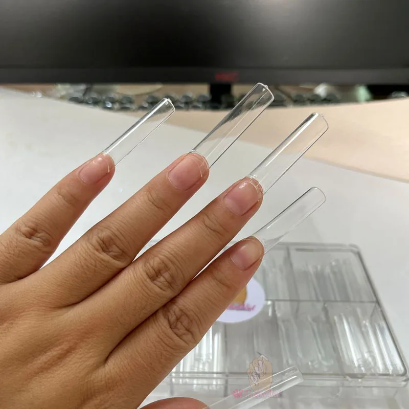 Прямые квадратные сверхдлинные акриловые Типсы для ногтей 500 шт./кор. XXL без C