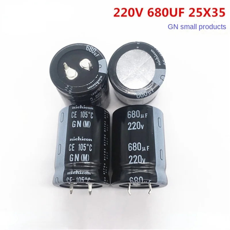 1 шт. 220V680UF 25X35 Nippon Nikkeon электролитический конденсатор 680UF 220V 25*35 GN 105 градусов