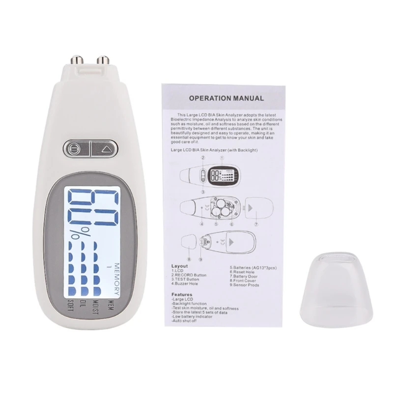 

Mini Skin Diagnosis Analyzer Machine Softness Moisture Oil Content Tester Digital Skin Detector Moisture Tester