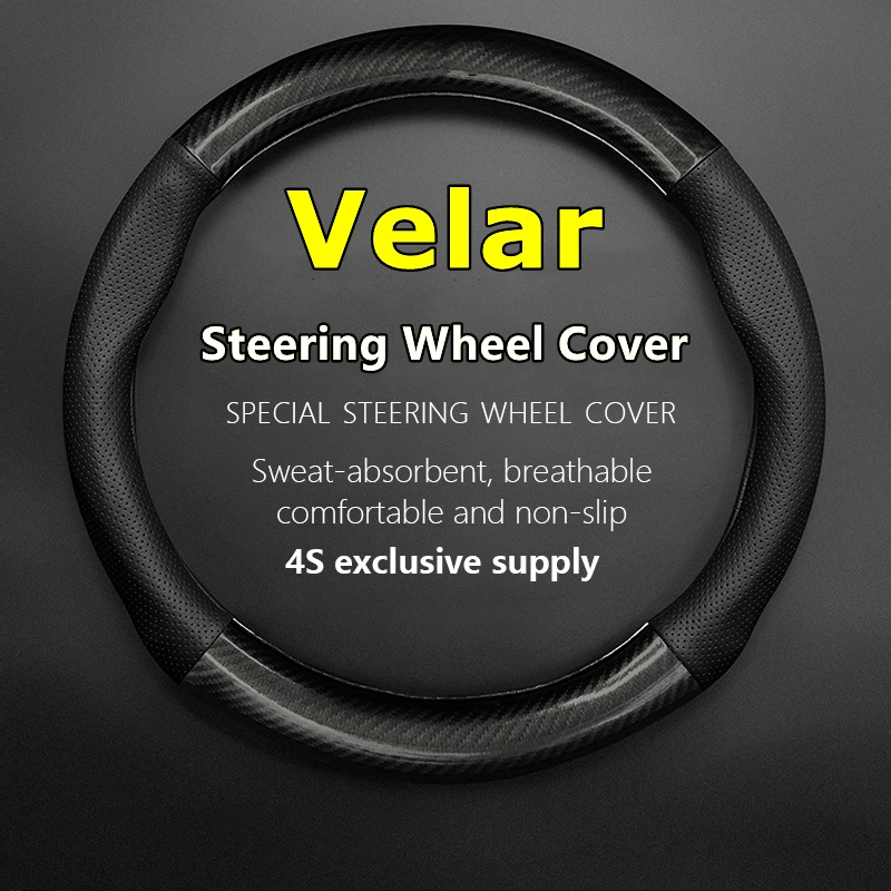 

PU/PVC Carbon For Land Rover Velar Steering Wheel Cover P250 P300 P380 P340 S SE R-Dynamic 2017 2018 2019 2020 2021 2022 2023