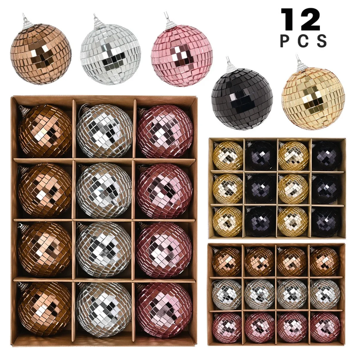 12 шт. 8 см зеркальные диско-шары для вечеринки блестящий шар зеркальный