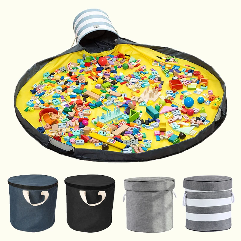 

High Capacity Toy Storage Children's Quick Storage Bucket Blocks Toy Storage Basket Fabric Block Storage Plush Toy Bagplush