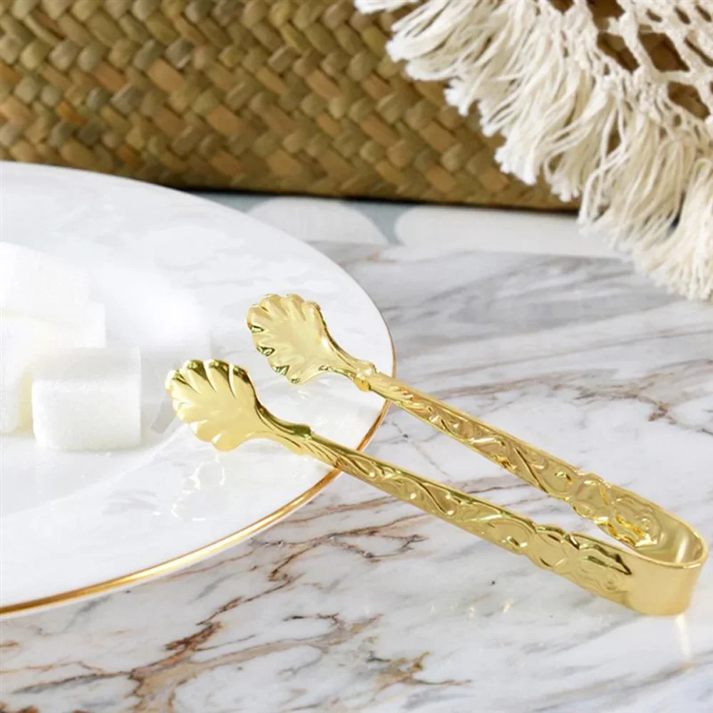 Винтажные щипцы из нержавеющей стали с рисунком розы ледяные квадратные