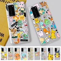 bandai pokemon phone case for samsung s20 ultra s30 for redmi 8 for xiaomi note10 for huawei y6 y5 cover