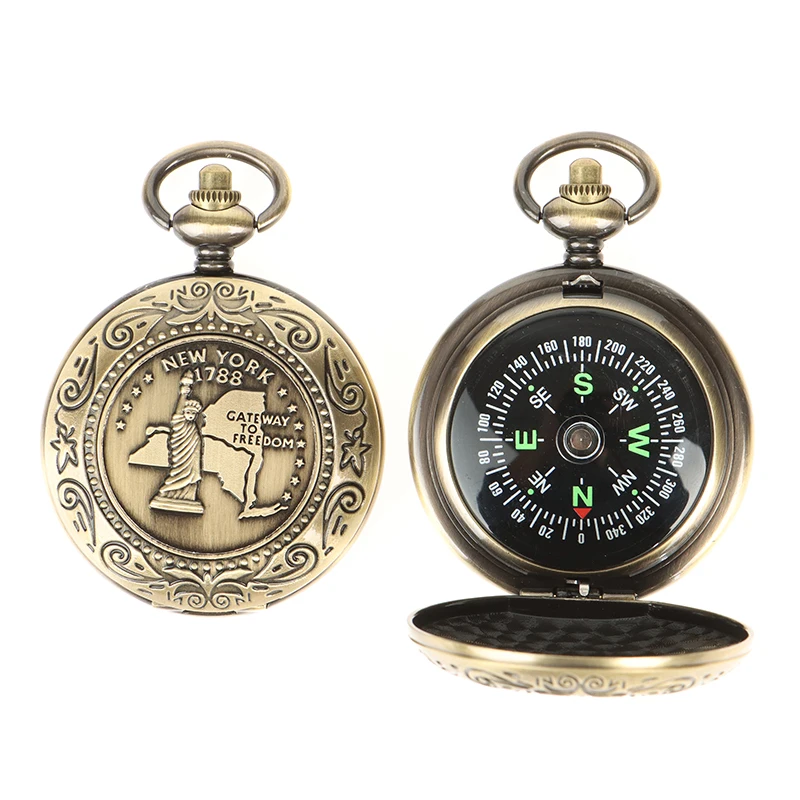

Винтажные карманные часы с бронзовым компасом, походная навигация, портативный компас, оборудование для кемпинга
