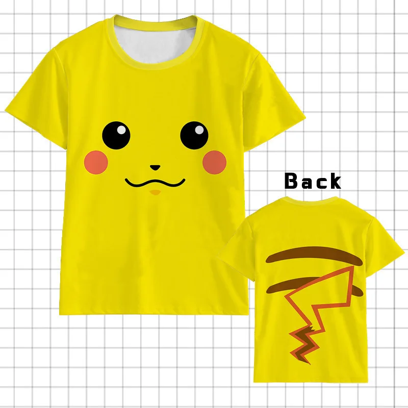 

Summer Pokemon Snorlax T-Shirt Boys Girls T-Shirt 3d Printing Pikachu Tshirt Children Aldult Animation Short-Sleeved Casual Tee