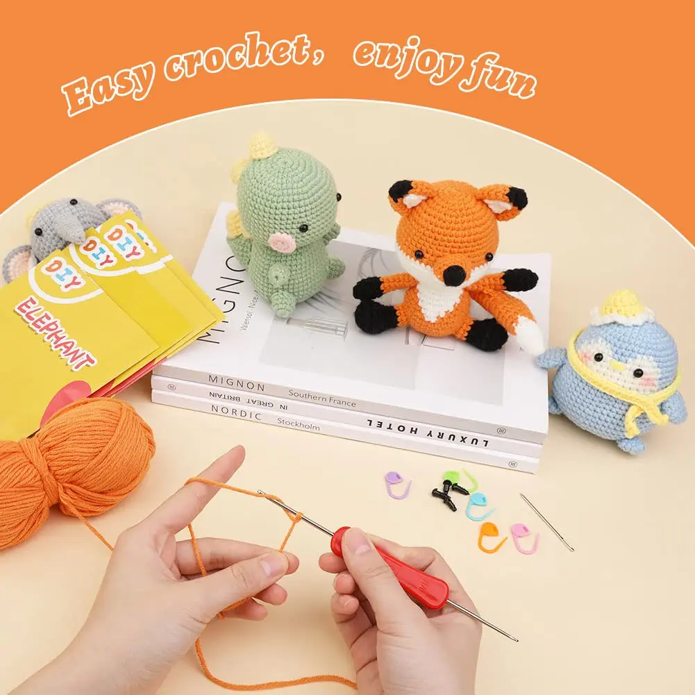 Животные включая крючок шарики из пряжи иглы инструкции стартовый набор