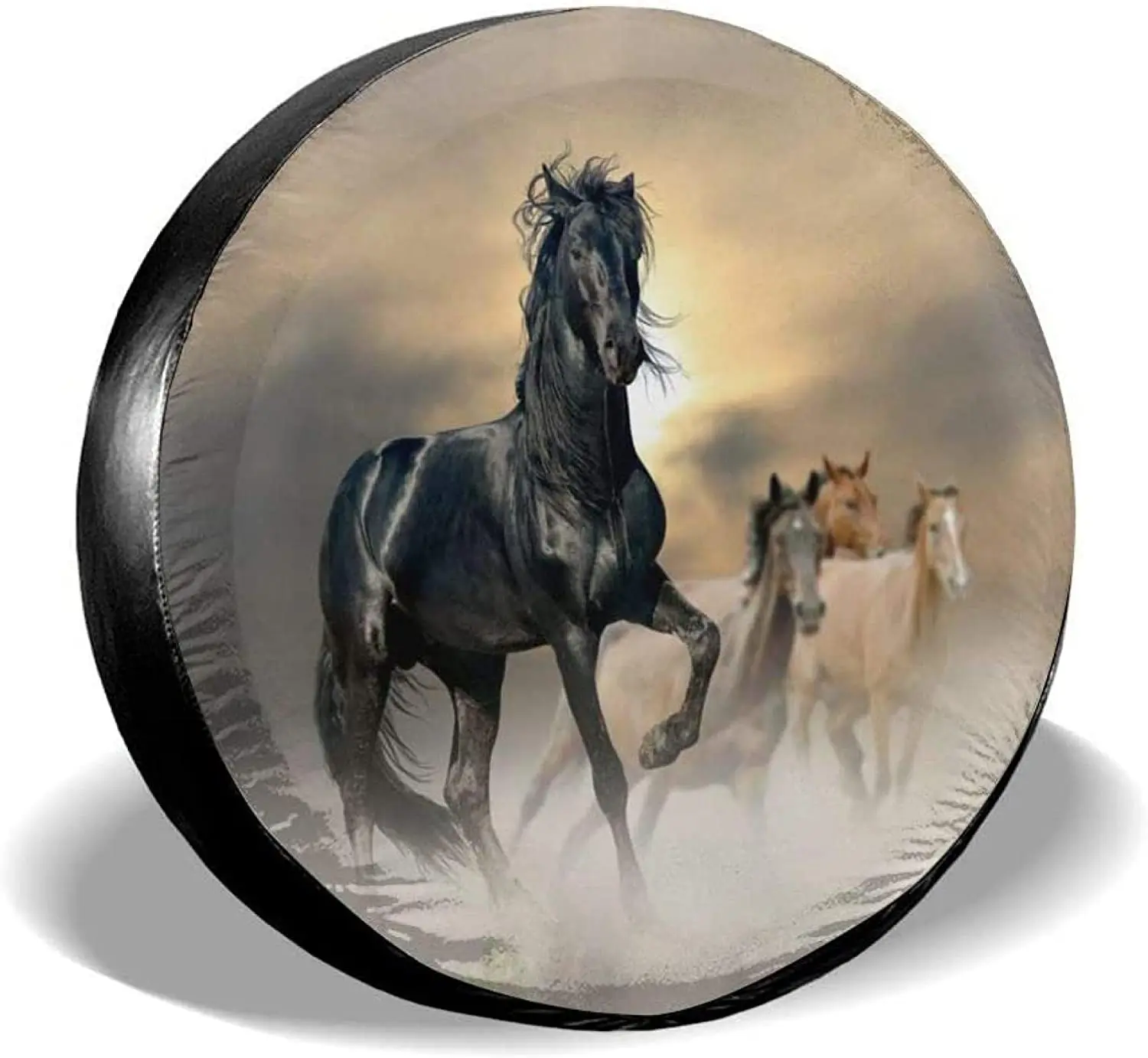 

Spare Tire Cover Universal Tires Cover Horse Car Tire Cover Wheel Weatherproof and Dust-Proof UV Sun Tire Cover (Fits fo