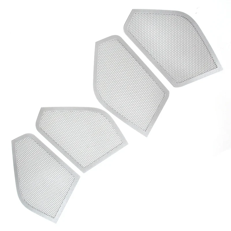 Для Porsche Taycan 2019-2022 нержавеющая сталь серебряная крышка автомобильного динамика