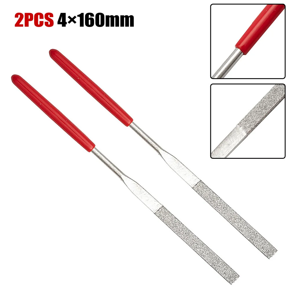 

2PCS 160mm Diamond Flat File Grinding Polishing Abrasiving Precision Tool For Steel Glass Tile Stone Metal Wood Plastic