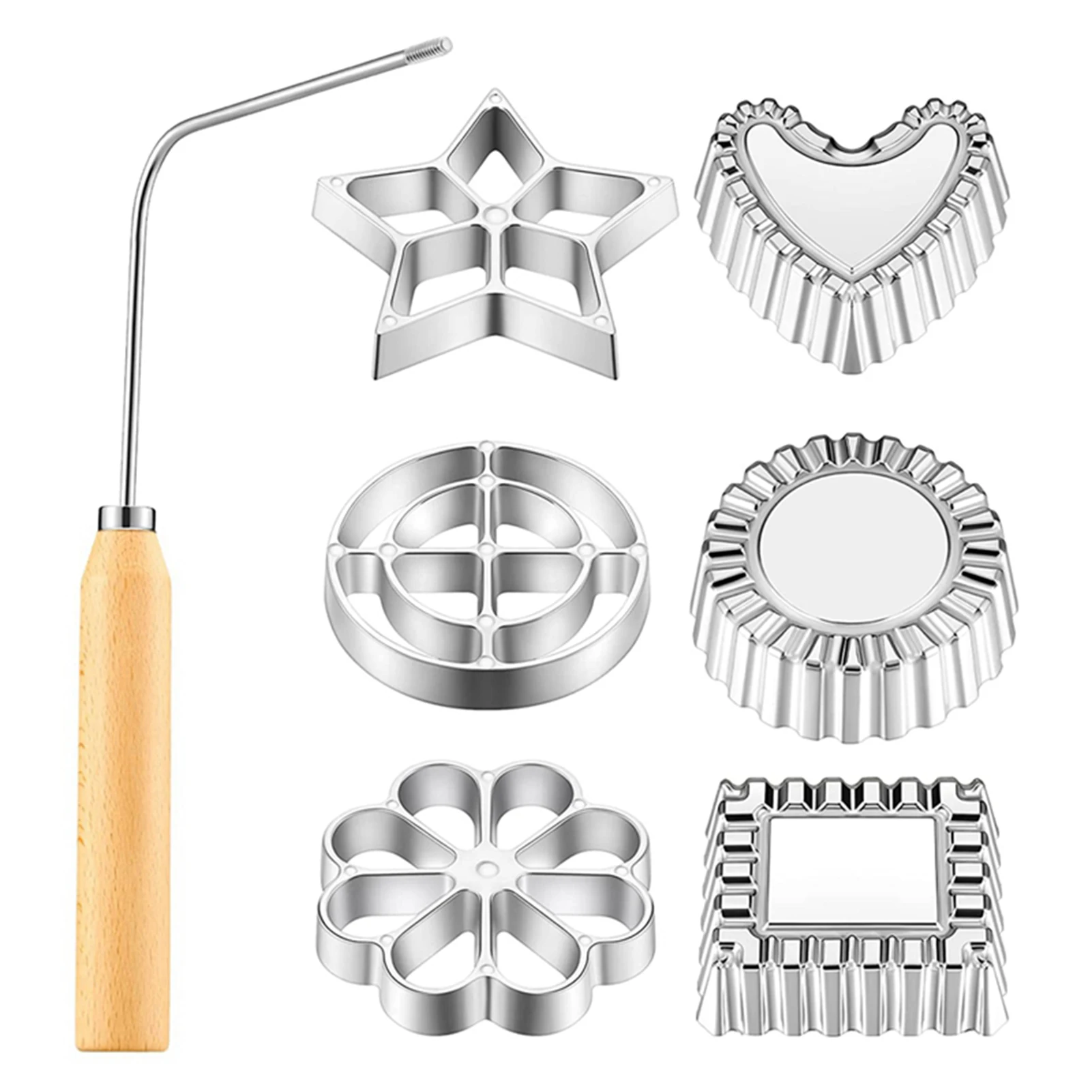 

Форма Bunuelos с рукояткой, традиционные формы для розетки, приспособление для приготовления розетки, формы для печенья, алюминиевые формы для ...