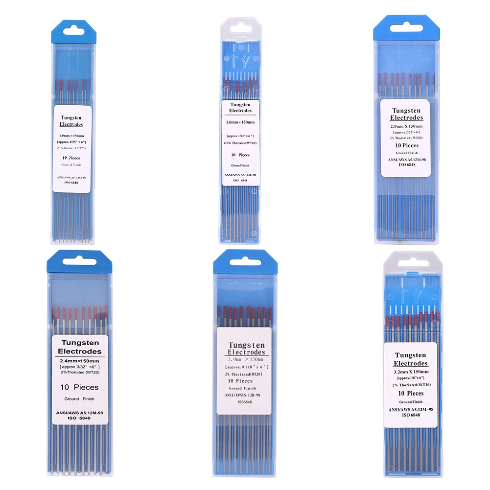 

10pcs/set Tig Rods Red Head Thorium Electrode Professional Tungsten Needle Welding Rods for Argon Arc Welding Machine