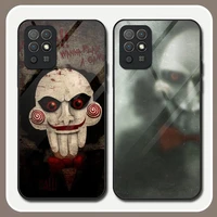 saw horror moive ghost phone case tempered glass for huawei p40proplus p30 p40 p50 p20 p9 psmartp z pro plus 2019 2021 cover