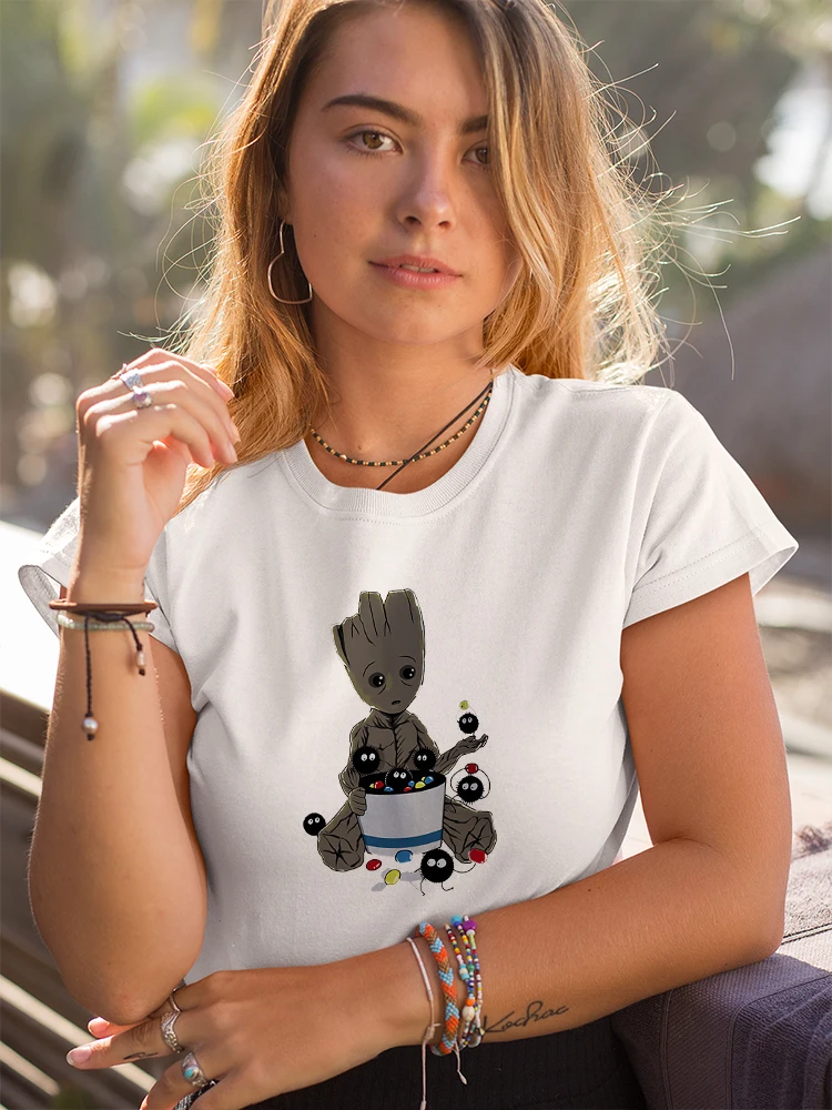 

Groot Funny T Shirts Women Disney Pulp Fiction Summer 2022 New Short Sleeve Vintage Harajuku Ropa Aesthetic Cheap Free Shipping