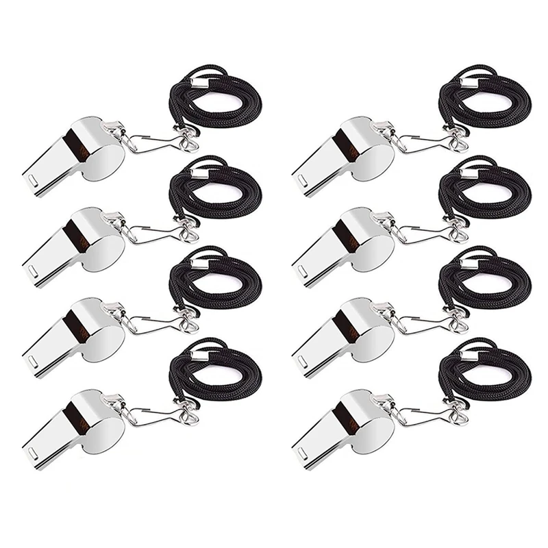 

Комплект из 8 свистков из нержавеющей стали, громкий тренировочный рефери