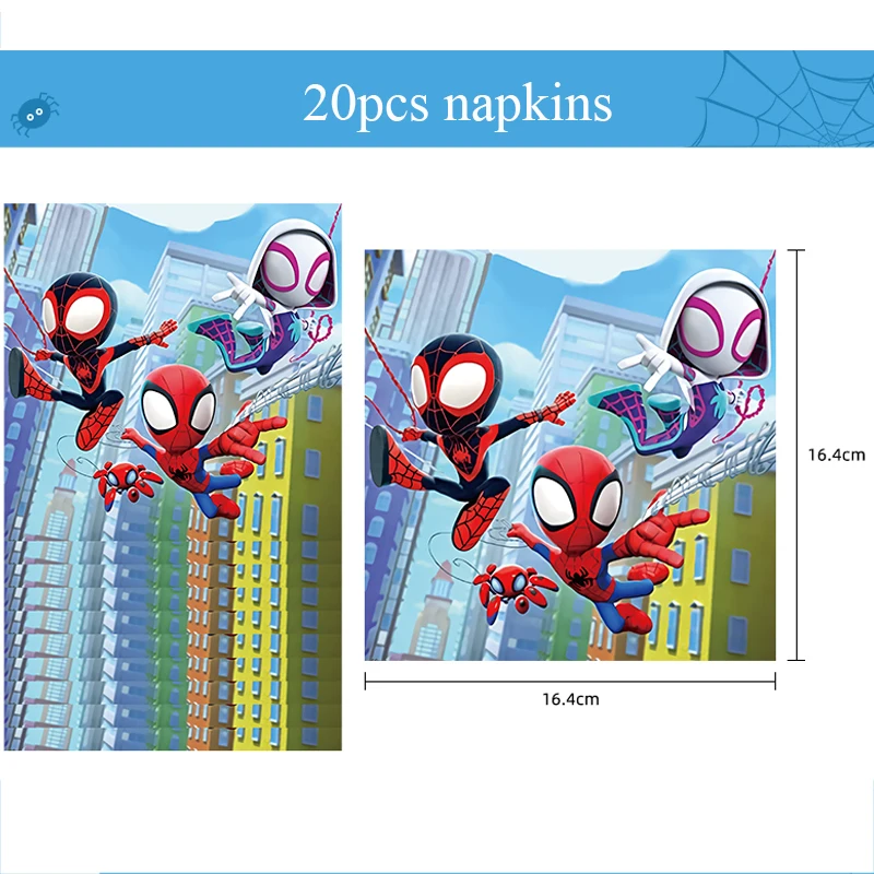 Декоративные бумажные салфетки Человек-паук для дня рождения |