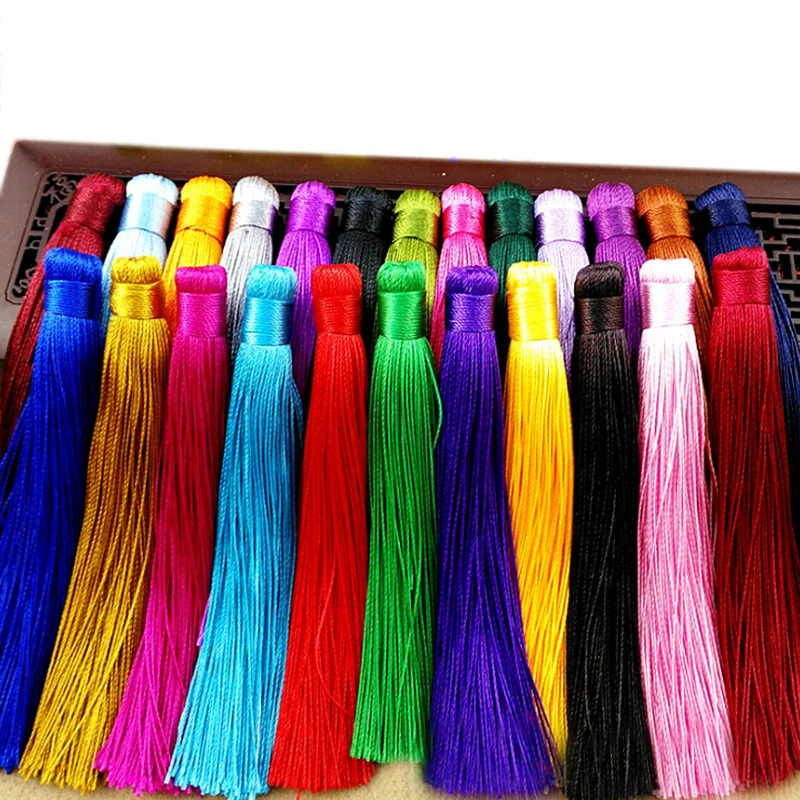 

1PC Silk Tassel Keychain Earrings Necklace 12cm Pendant DIY Jewelry Findings