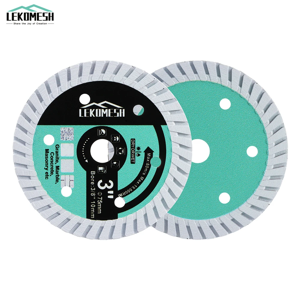 Алмазное турбопильное лезвие LEKOMESH 3 &quot/dia75 мм для мини-шлифовальной машины бетона