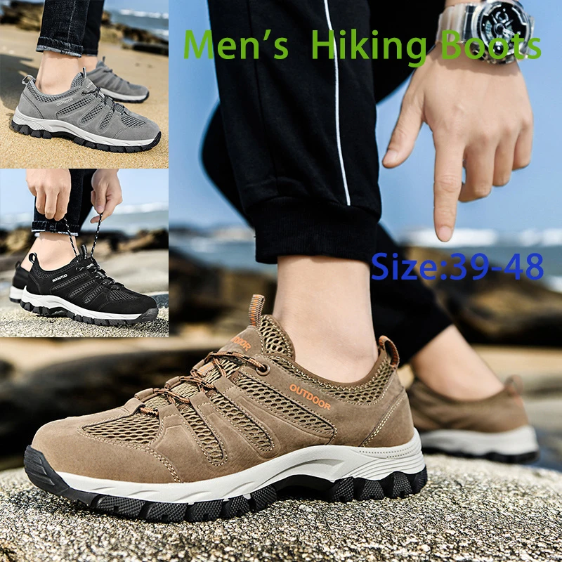 

Мужские кроссовки для активного отдыха, обувь для скалолазания и пешего туризма, нескользящая и износостойкая Уличная обувь для кемпинга, в...