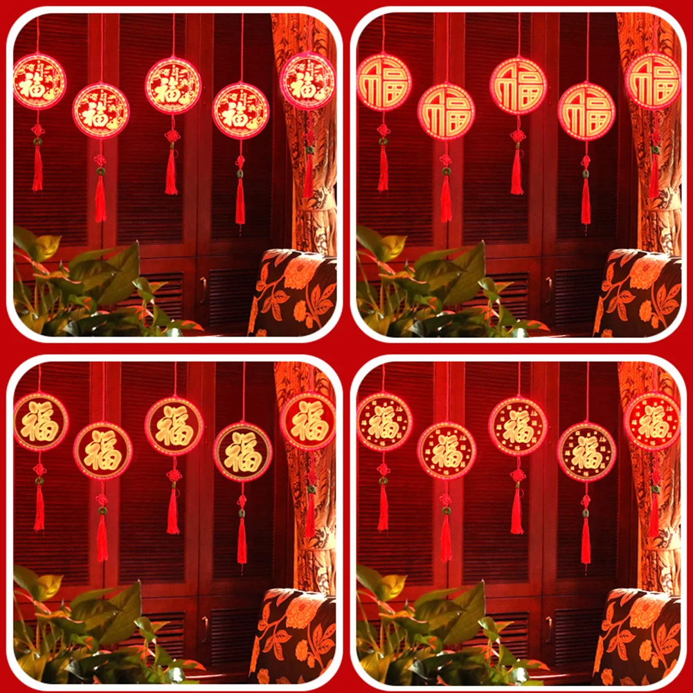 

Red Lantern Chinese Knot LED String Lights Traditional Wedding Decorations Chinese New Year Christmas Battery Operated Decor