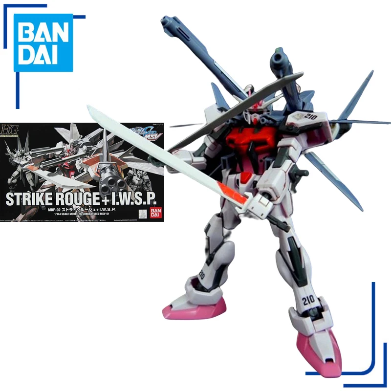 

Bandai Original GUNDAM HG SEED Series MSV-01 STRIKE ROUGE 1/144 Anime Action Figure Assembly Model Toys Model Ornaments Gifts